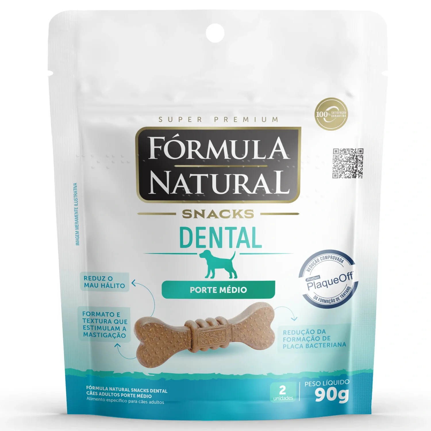 Snacks Fórmula Natural Dental Cães Médios