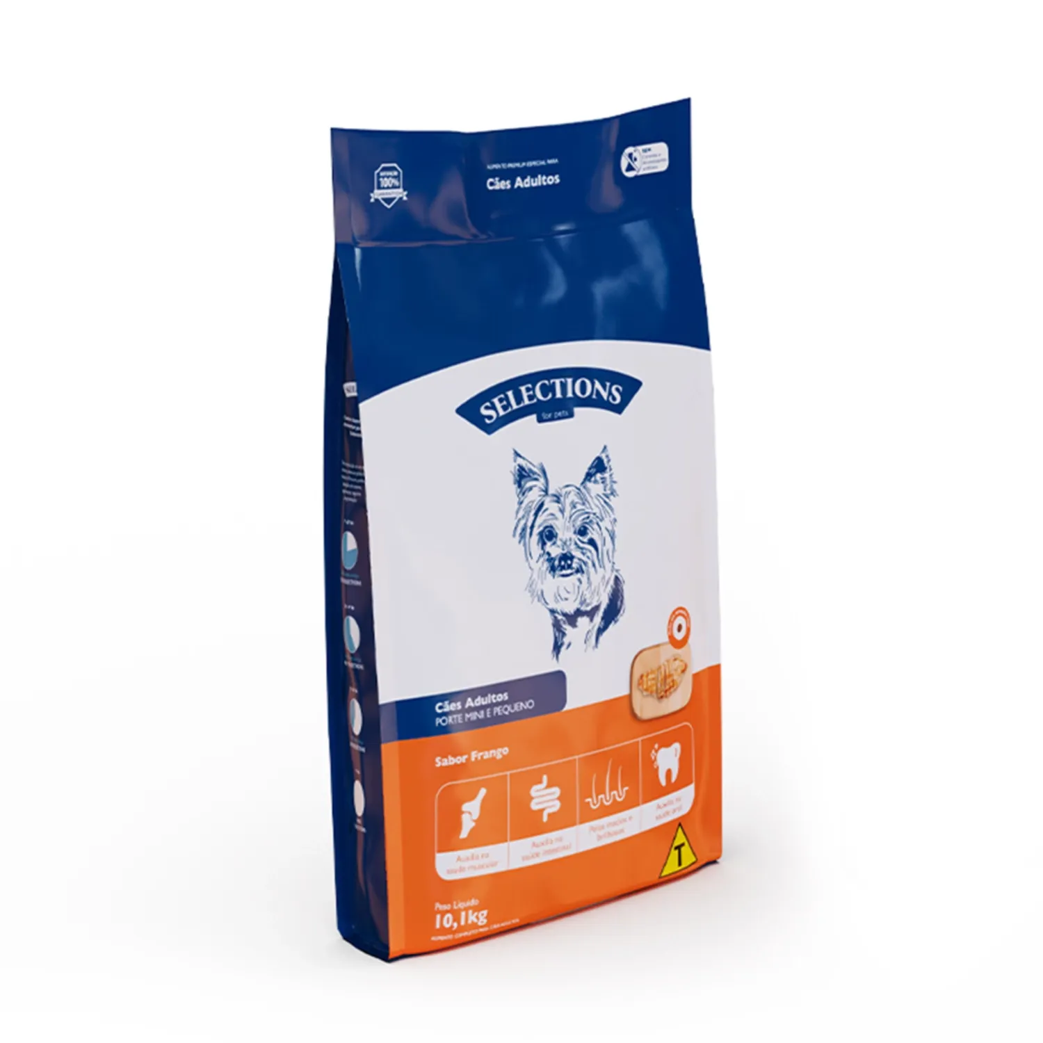 Ração Selections for Pets Cães Adultos Mini e Pequeno Frango