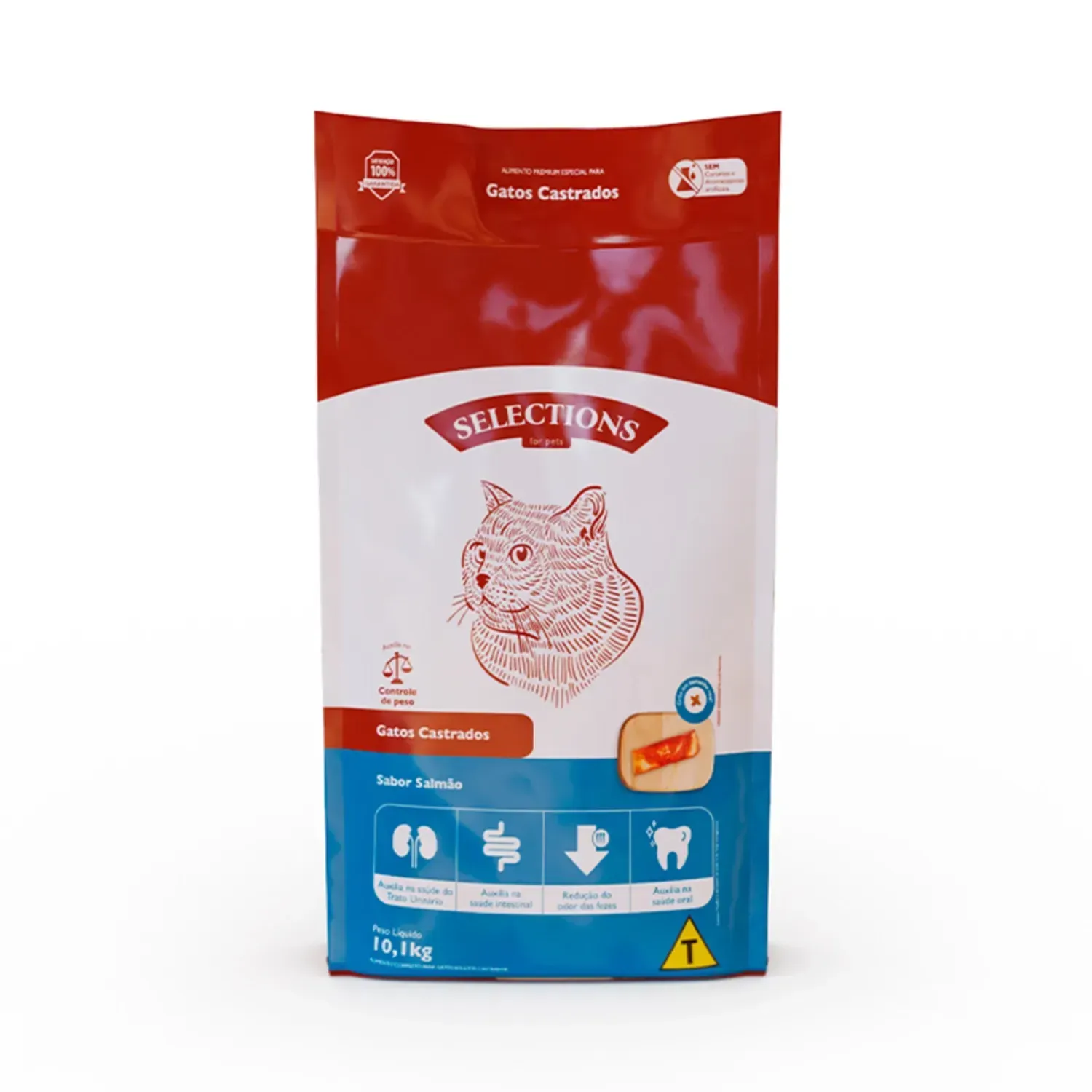 Ração Selections for Pets Gatos Castrados Salmão