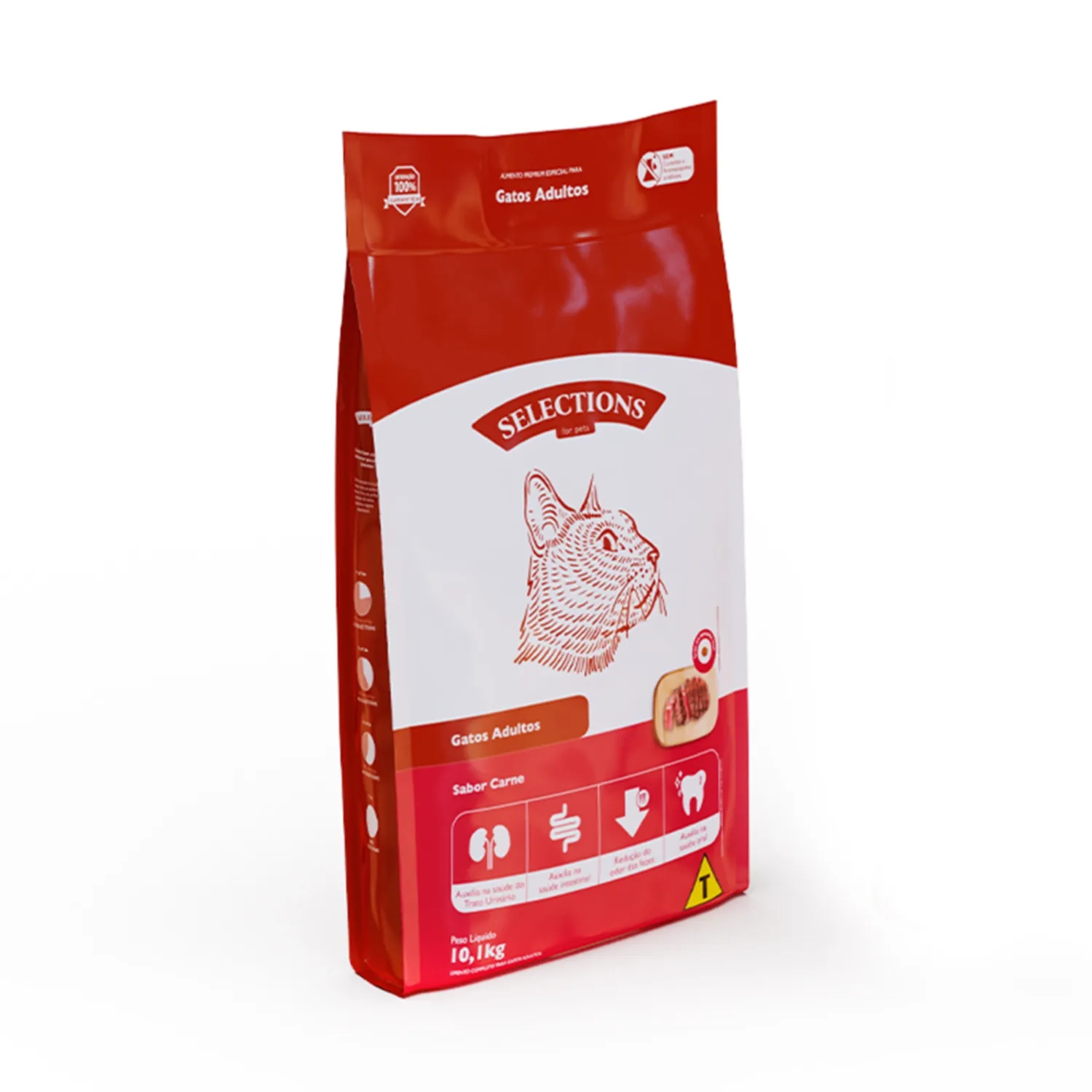Ração Selections for Pets Gatos Adultos Carne
