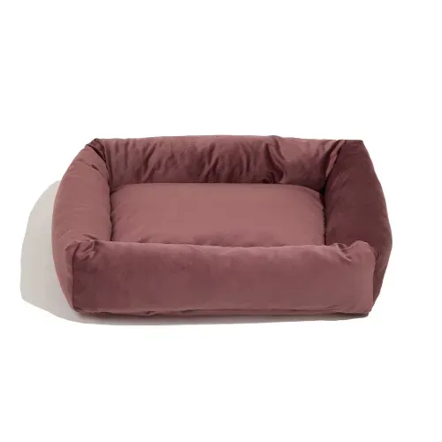 Cama Retangular Veludo para Cães e Gatos Spike Rose