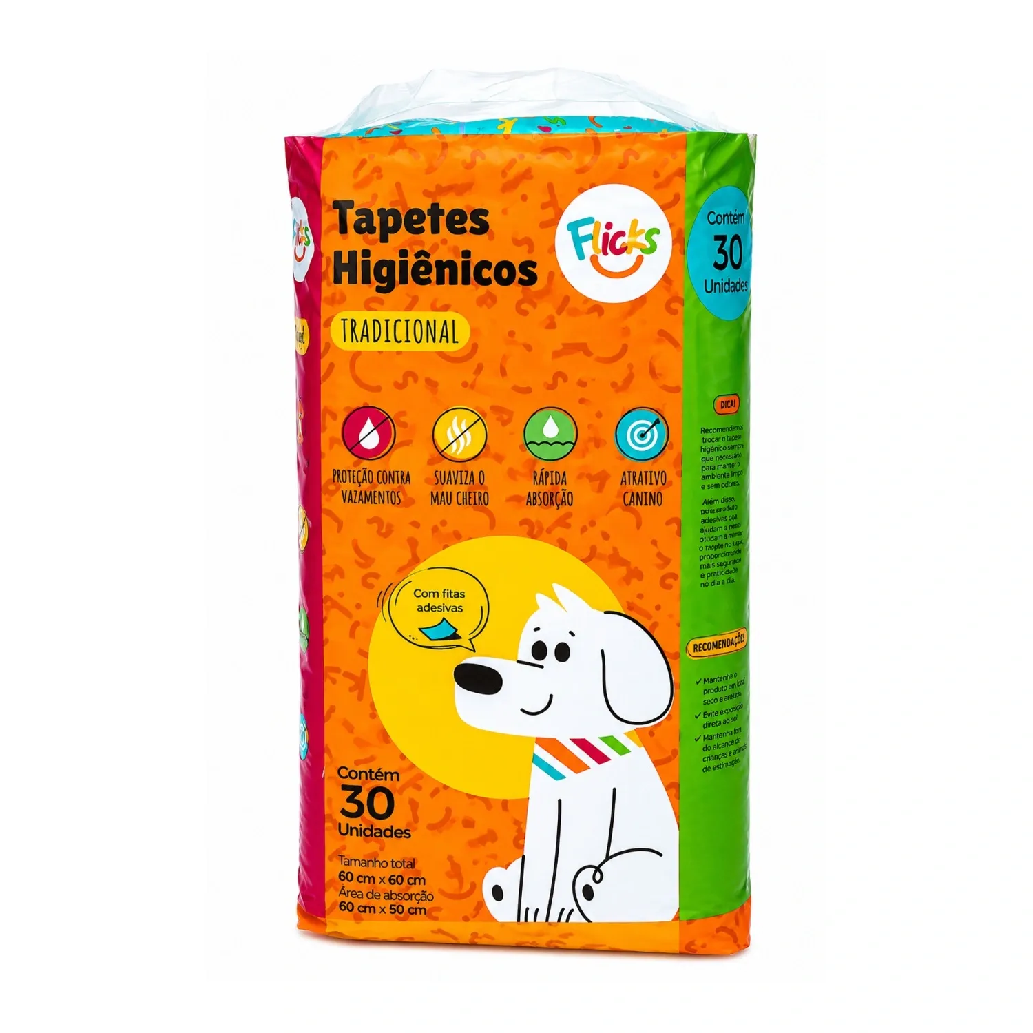 Tapete Higiênico Flicks Tradicional 80x60 cm