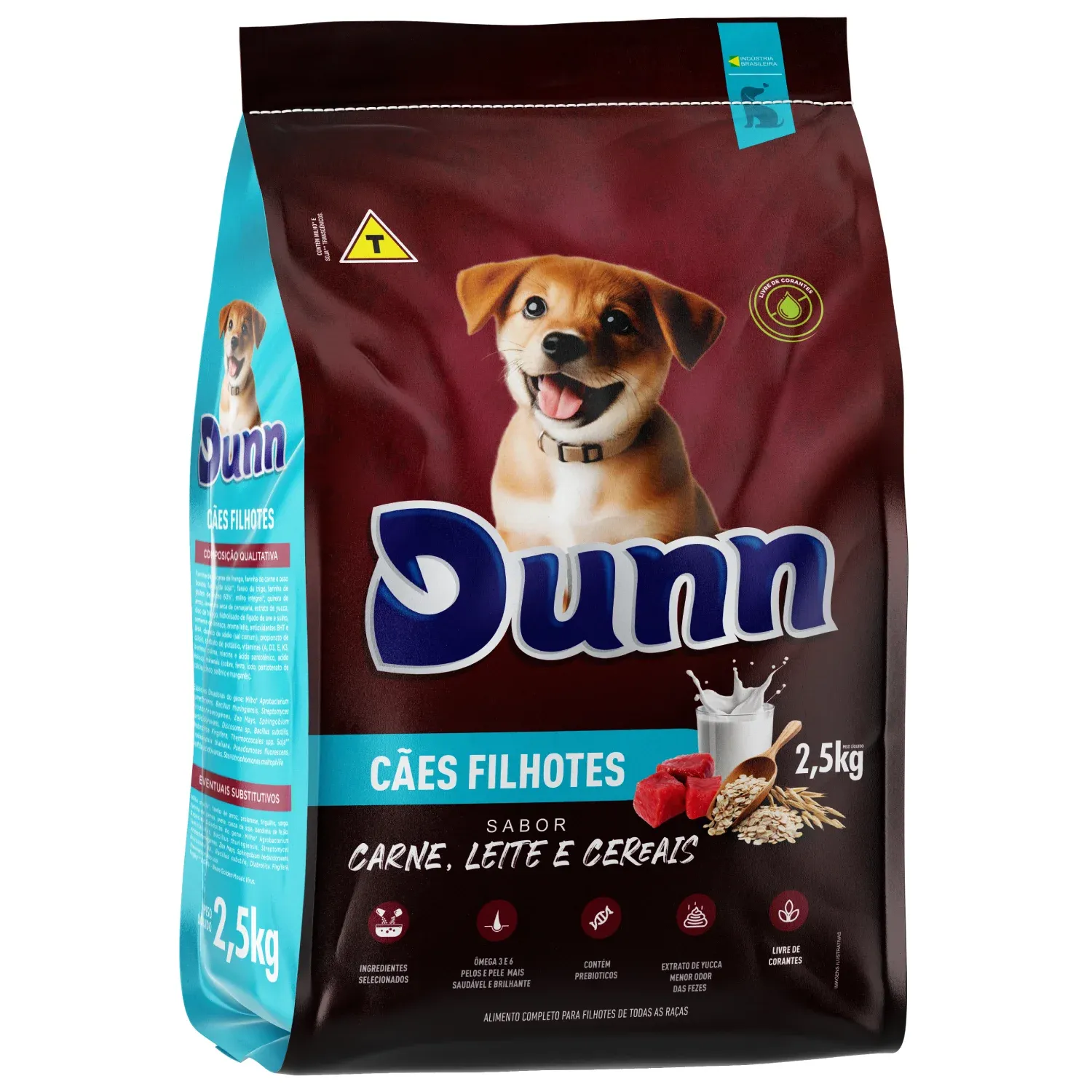 Ração Dunn para Cães Filhotes Carne, Leite e Cereais