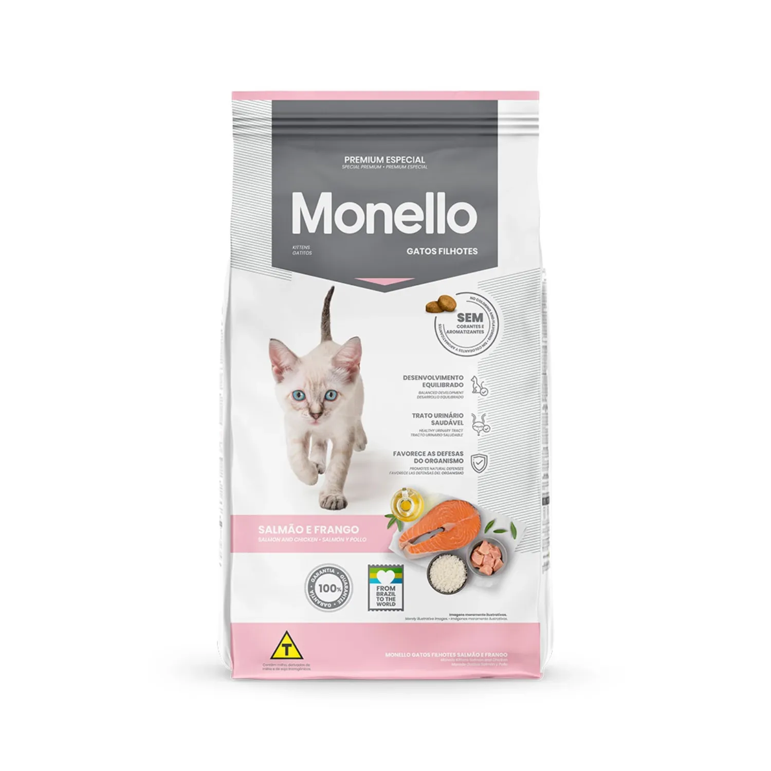 Ração Monello para Gatos Filhotes Salmão e Frango