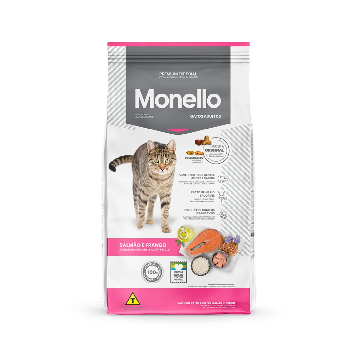 Ração Monello para Gatos Adultos Salmão e Frango
