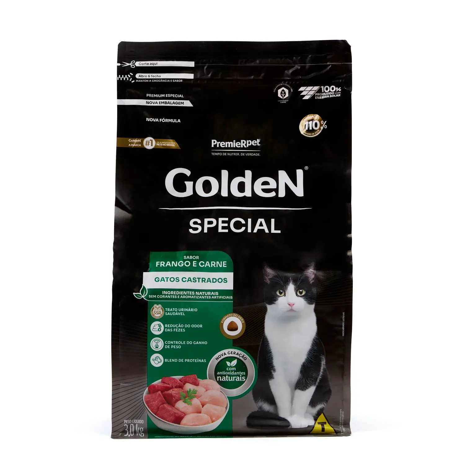 Ração Golden Special Gatos Adultos Castrados Frango e Carne