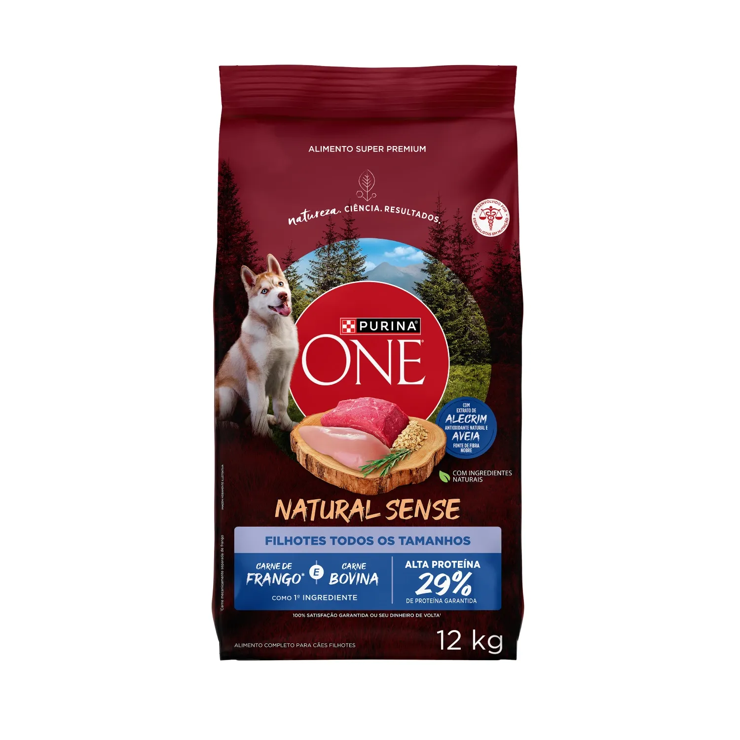 Ração Purina One Natural Sense Cães Filhotes Frango e Carne