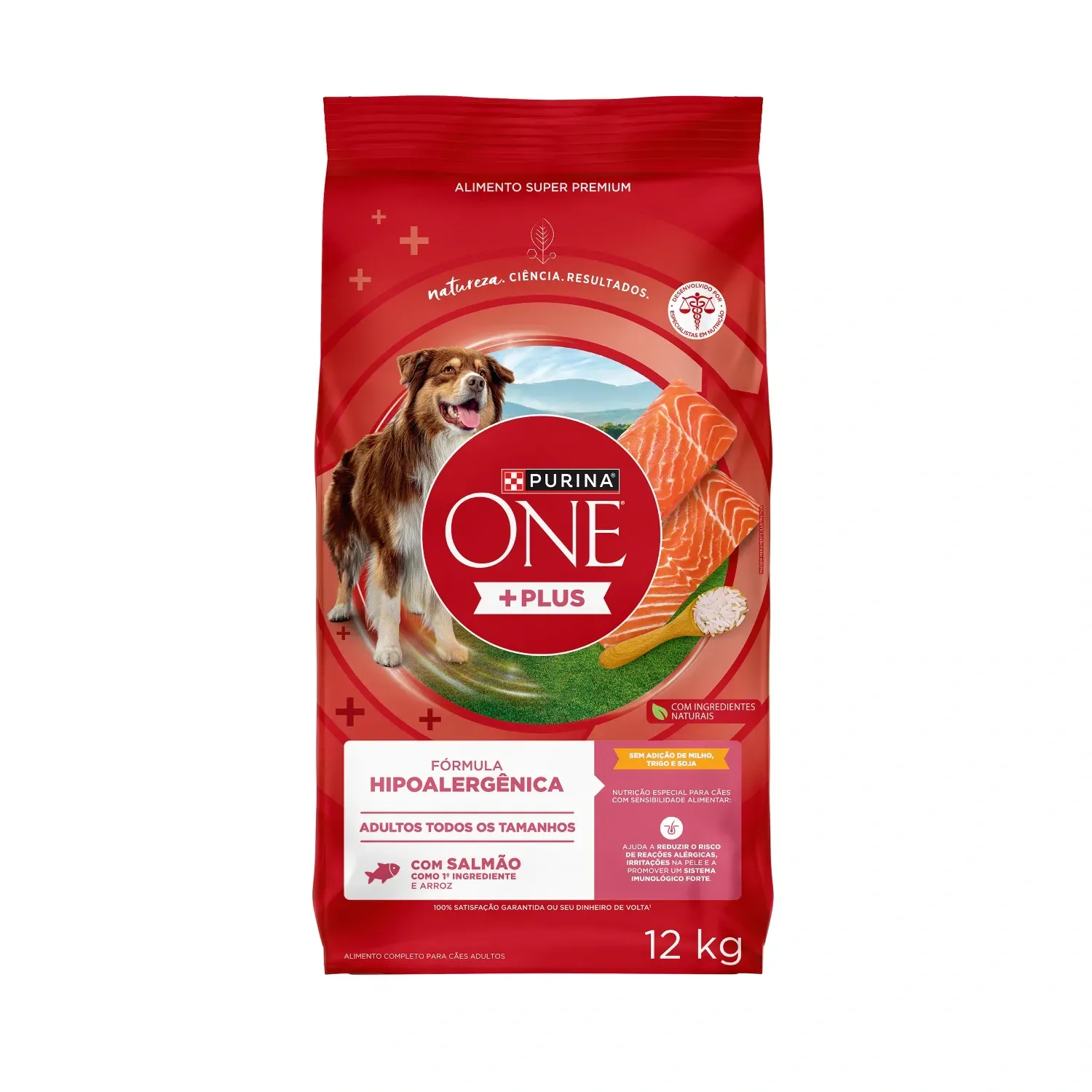 Ração Purina One Plus Hipoalergênico Cães Adultos Salmão
