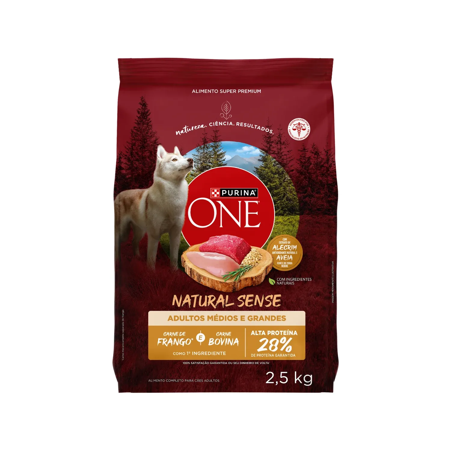 Ração Purina One Natural Sense Cães Adultos Médios e Grandes Frango e Carne
