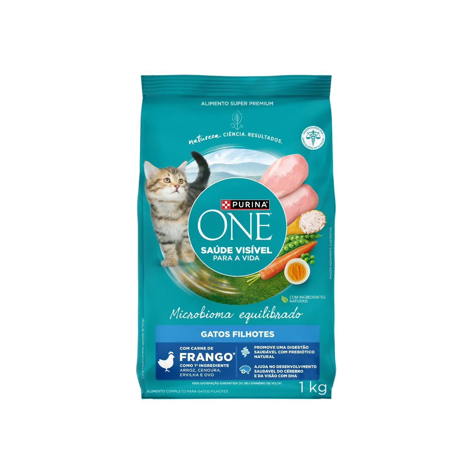 Ração Purina One Microbioma equilibrado Gatos Filhotes Frango