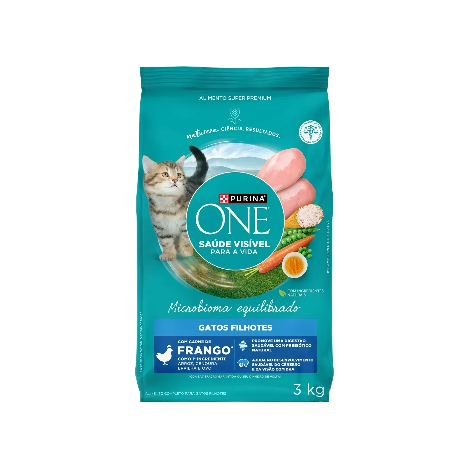 Ração Purina One Microbioma equilibrado Gatos Filhotes Frango