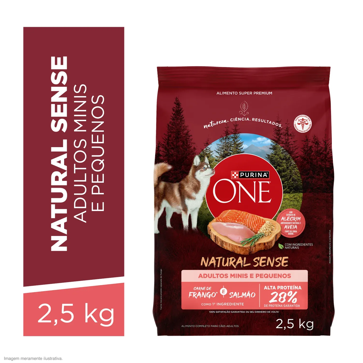 Ração Purina One Natural Sense Cães Adultos Minis e Pequenos Frango e Salmão