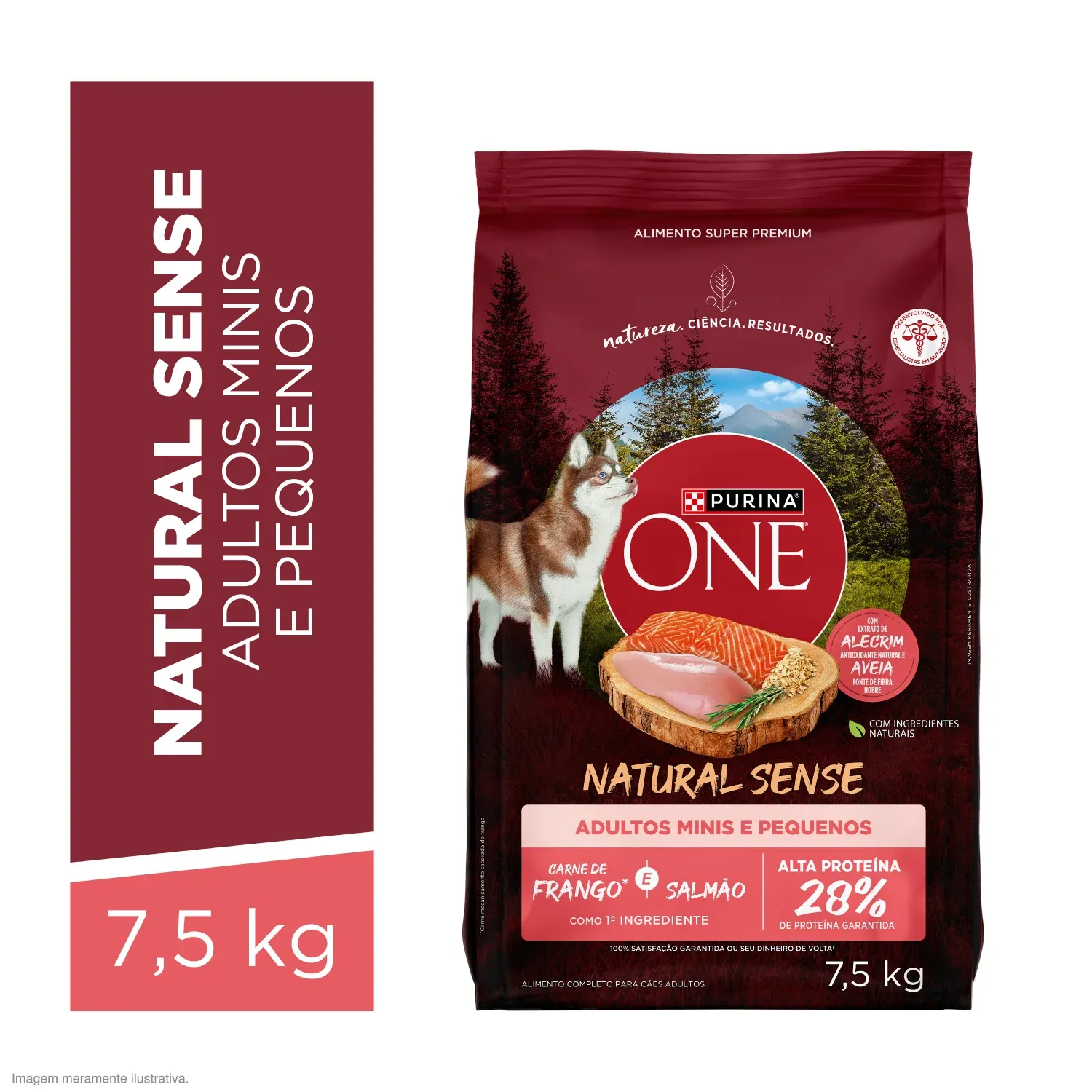 Ração Purina One Natural Sense Cães Adultos Minis e Pequenos Frango e Salmão