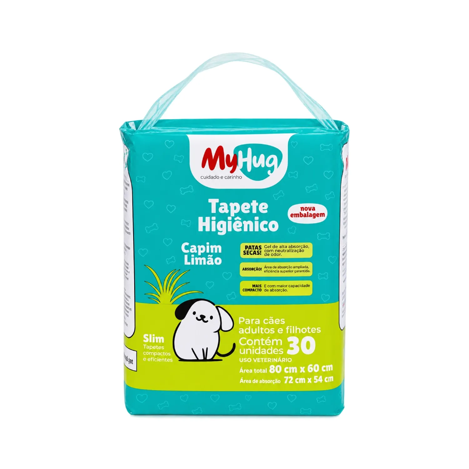 Tapete Higiênico MyHug Capim Limão 80x60 cm