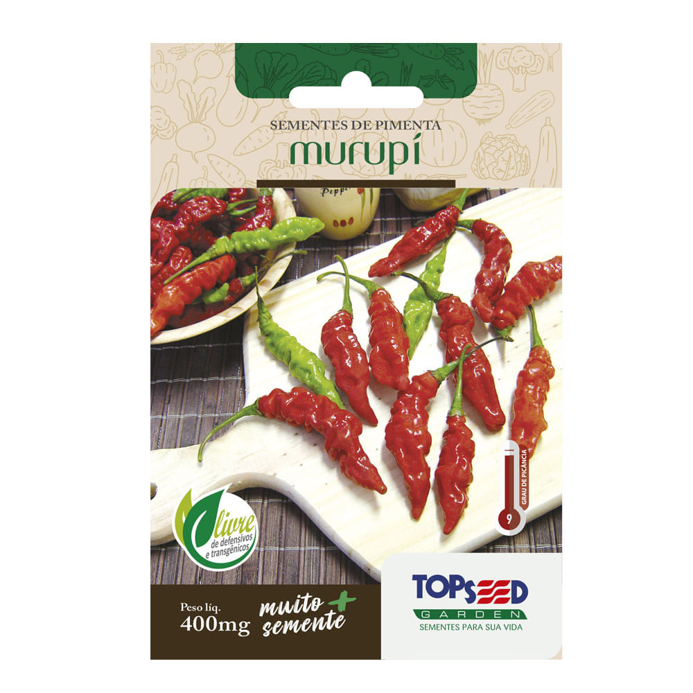 Sementes de Pimenta Murupi Tradicional Topseed Garden